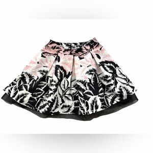 Express Floral Black and Pink Women's Skirt